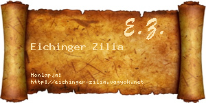 Eichinger Zilia névjegykártya