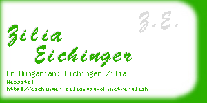 zilia eichinger business card
